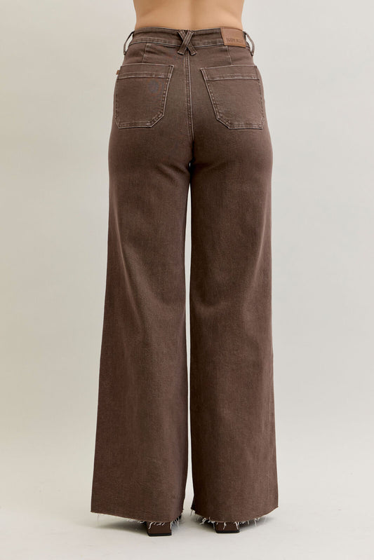 High Waist Front Patch Pocket Jean 881008