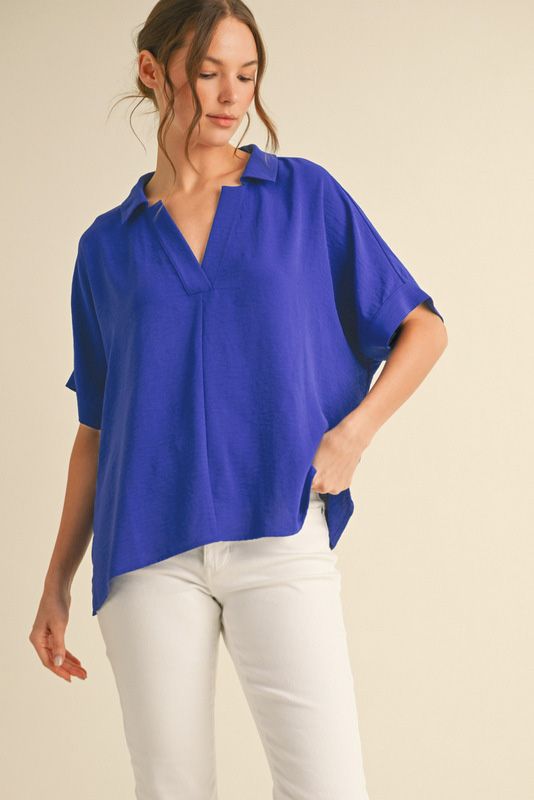 Dolman Sleeve Top with vented hemline 13393