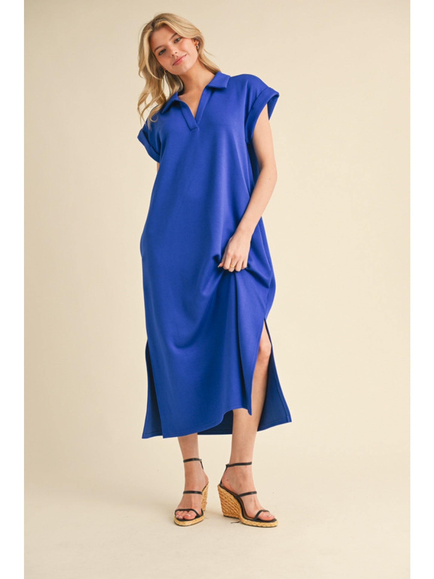 Midi Dress with Side Slit #G11642