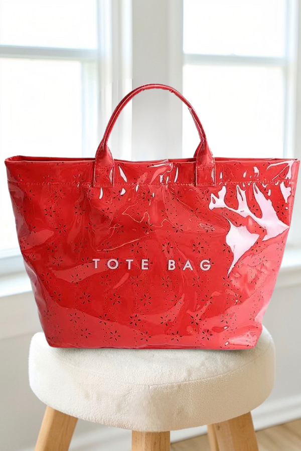 SC - Red Eyelet TOTE BAG