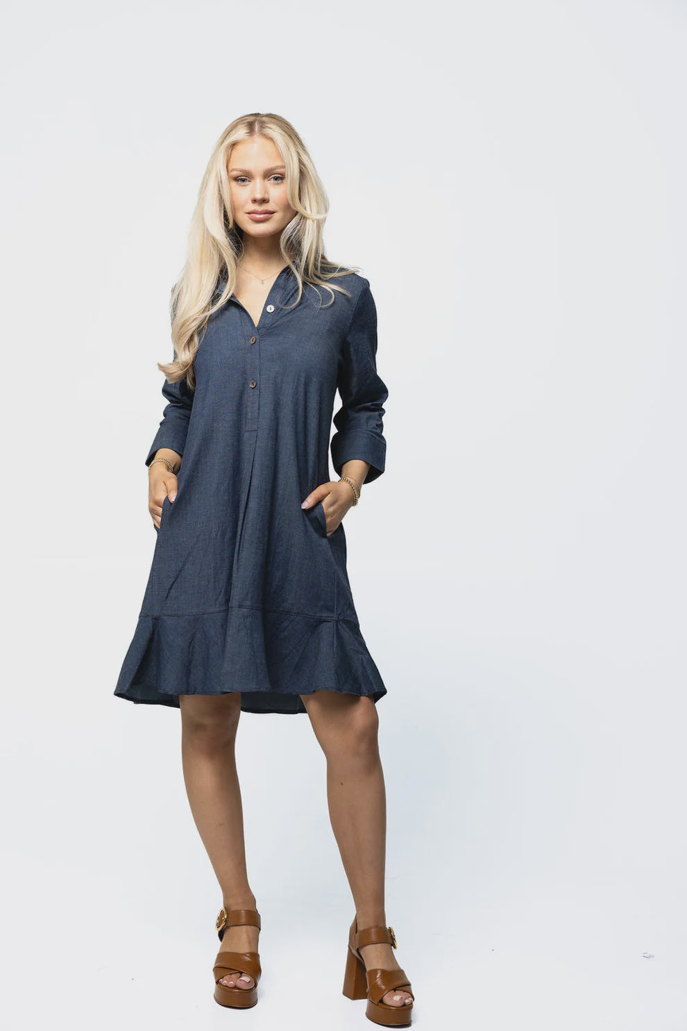 Sallie Stretch Denim Dress