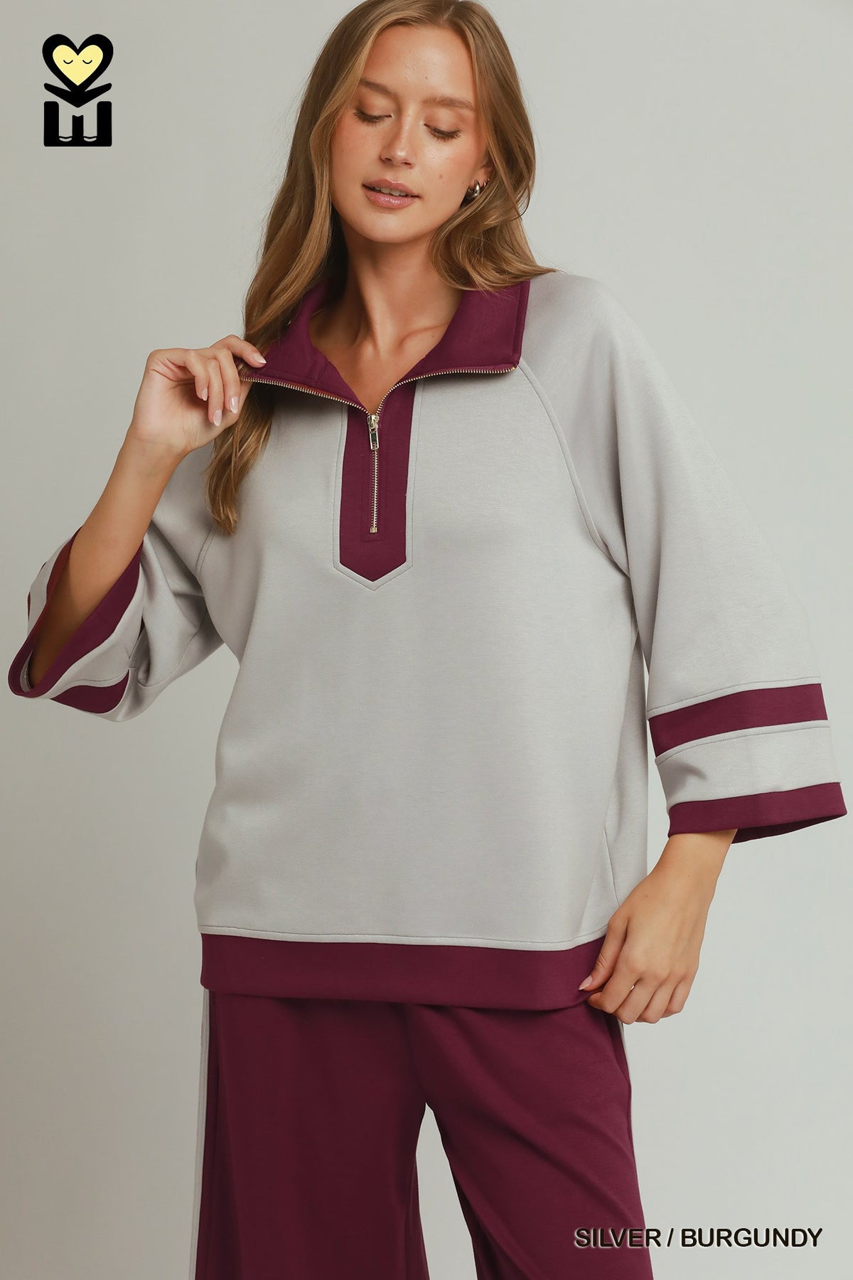 Colorblock Half-Zip Raglan Pullover H1226-T