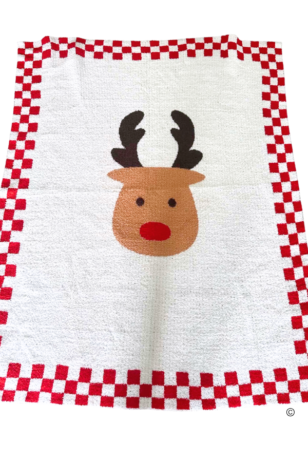 SC - ETA 9/30 - Santa's Sweetheart Reindeer Blanket