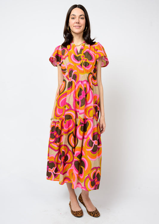 Bold Floral Midi Dress 72636