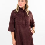 Uncle Frank by Ivy Jane Suede Swing Dress in Brown | Style 73704