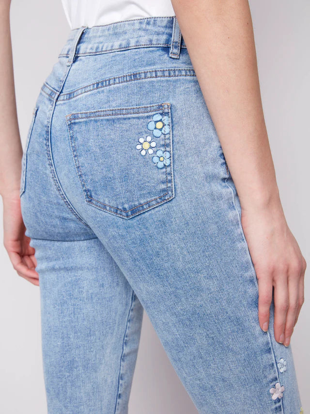Skinny Leg Jean with Embroidery