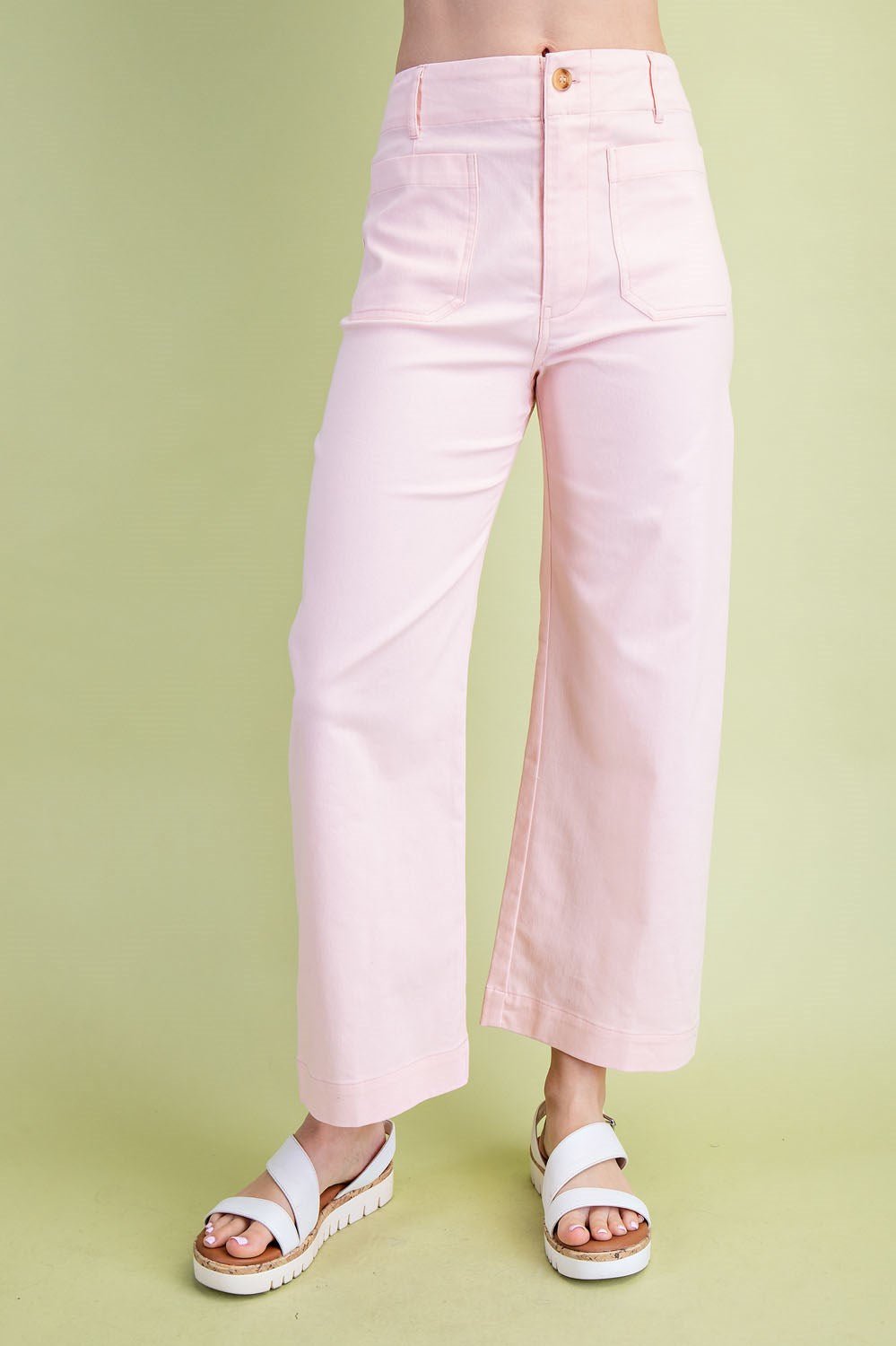 Ankle Cropped Denim Like Pant TG1175 - Hello Beautiful BoutiquePantsGigio