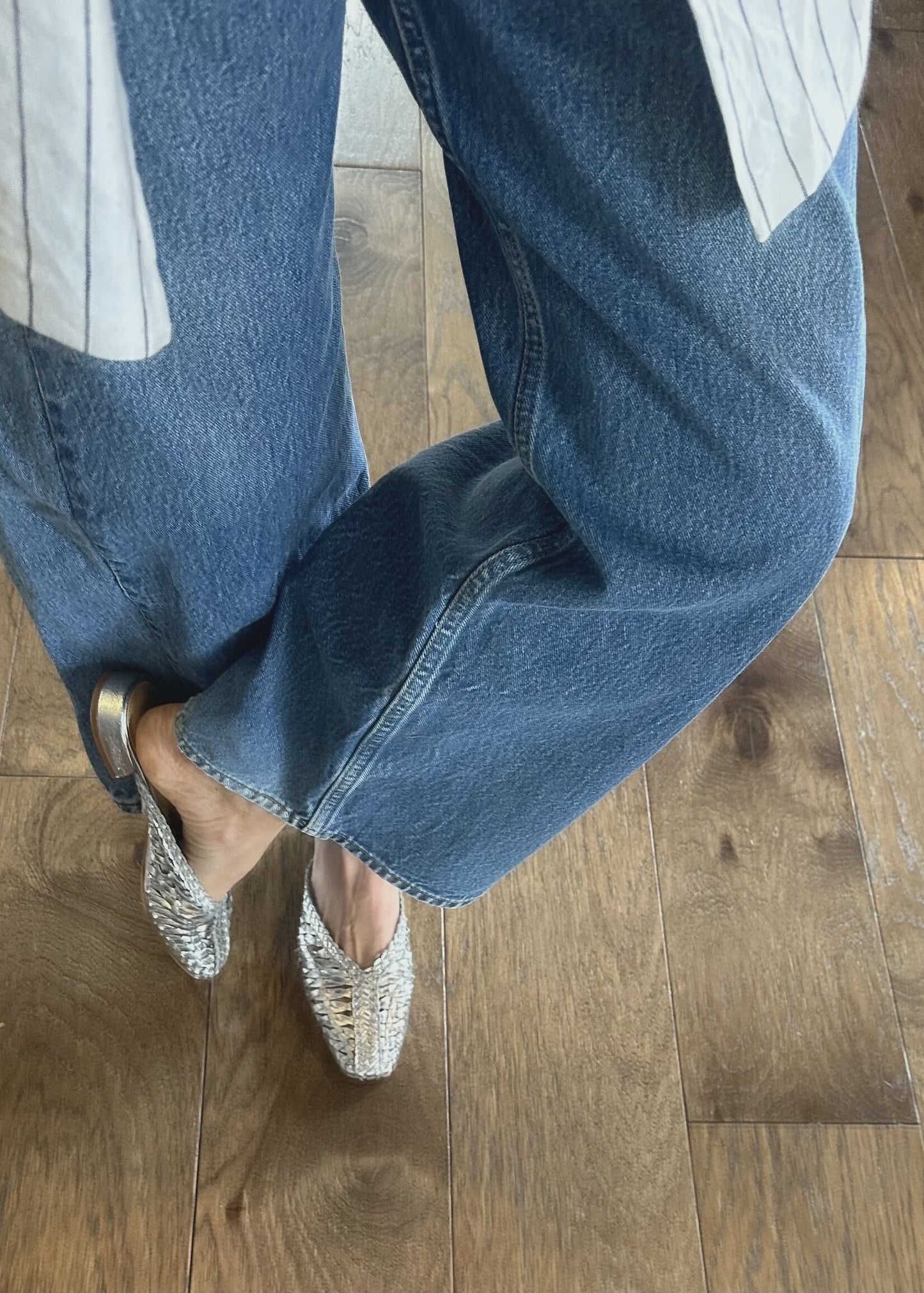 Catherine Woven Leather Slide