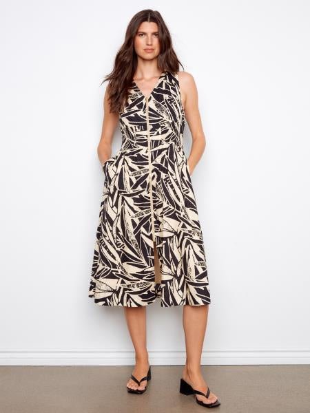 Cotton Voile Zip Front Maxi C3227 - Hello Beautiful BoutiqueDressCharlie B