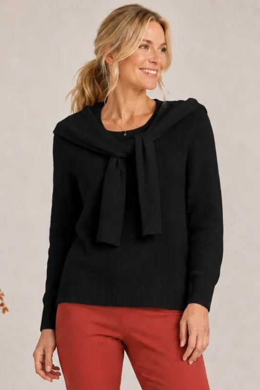Crew Neck 2 For Pullover Sweater with Scarf - Hello Beautiful BoutiqueSweaterPine Apparel