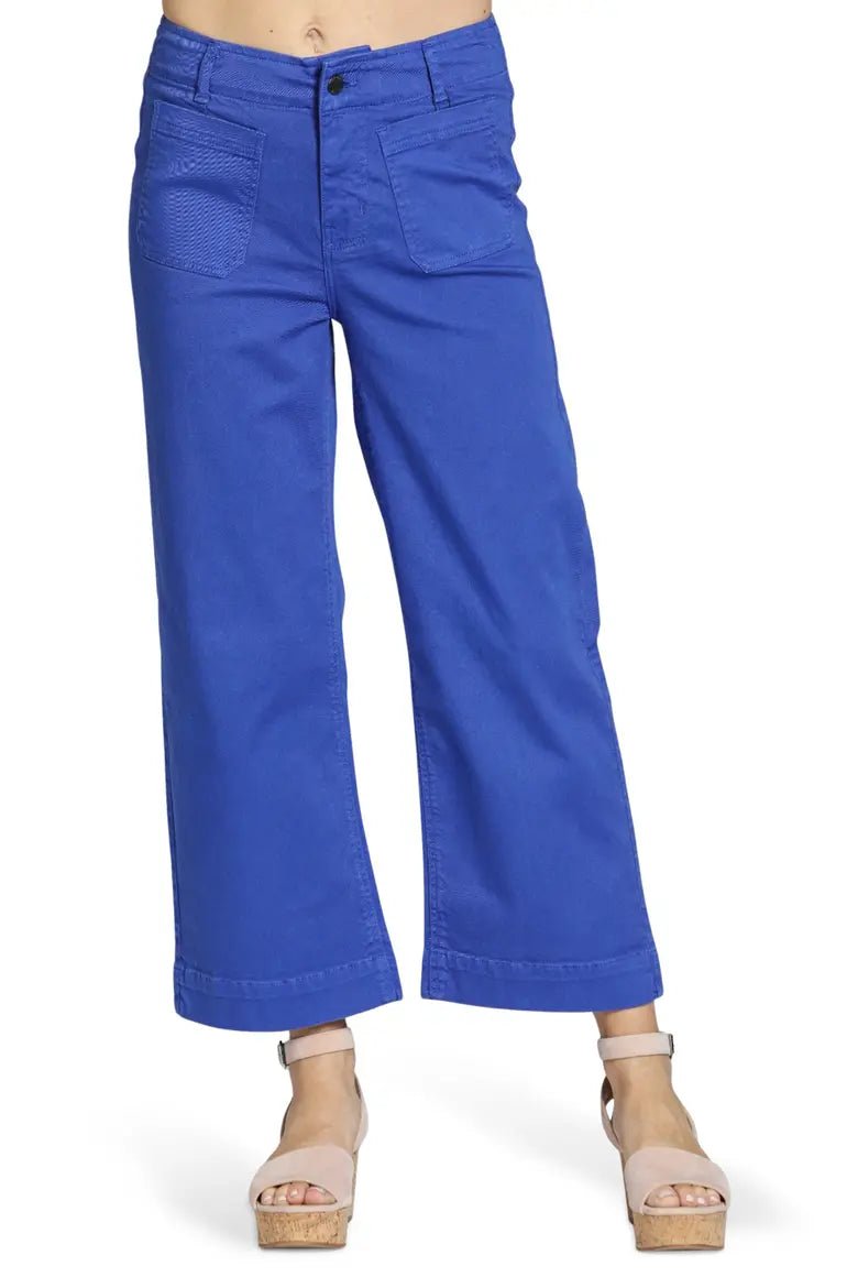Cropped Wide Leg Pant w/ Patch Pockets B168 - Hello Beautiful BoutiqueJeansAPNY