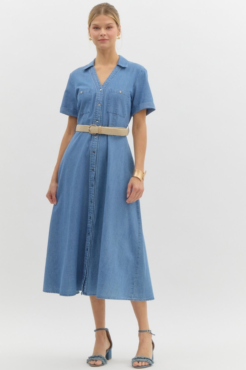 Denim Midi Dress D24911
