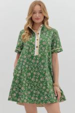 Floral Print High Neck Dress 27786