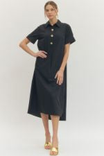 Midi Dress with Snap Button Top D29516