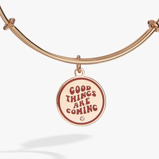 'Good Things Are Coming' Mantra Charm Bangle - Hello Beautiful BoutiqueBraceletsALEX AND ANI