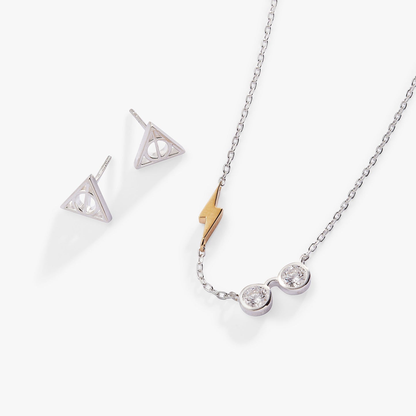 Harry Potter™ Glasses and Deathly Hallows Necklace and Earring Set, Sterling Silver - Hello Beautiful BoutiqueNecklacesALEX AND ANI