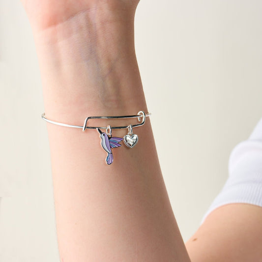 'Joy' Hummingbird Duo Charm Bangle Bracelet - Hello Beautiful BoutiqueBraceletsALEX AND ANI