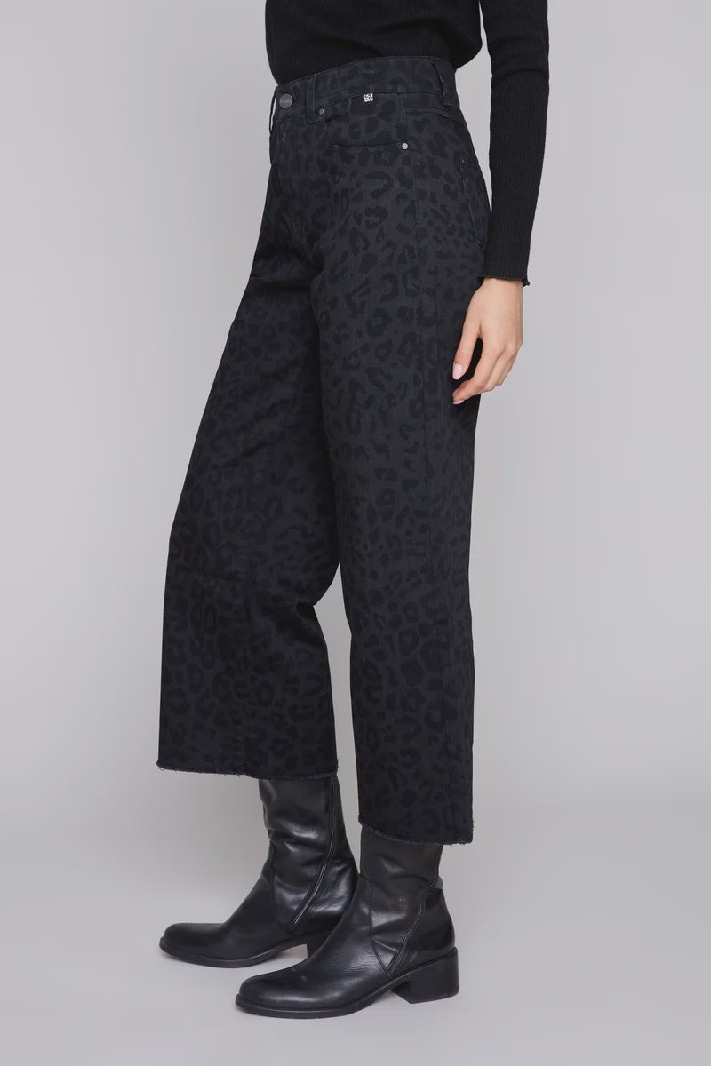 Leopard Monochrome Wide Leg Jean 11080 - Hello Beautiful BoutiqueJeansRenuar
