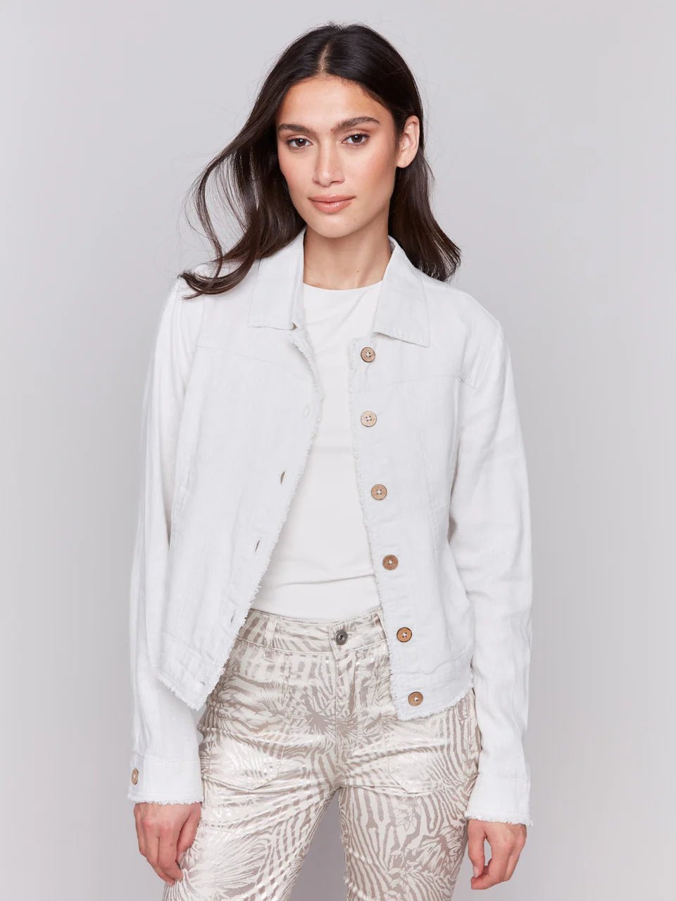 Linen Jacket C6199 - Hello Beautiful BoutiqueJacketCharlie B