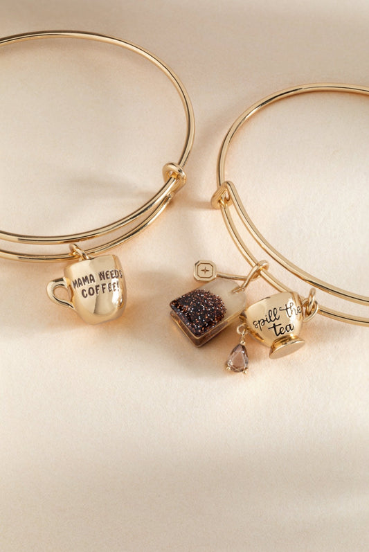 'Mama Needs Coffee' Mug Charm Bangle - Hello Beautiful BoutiqueBraceletsALEX AND ANI