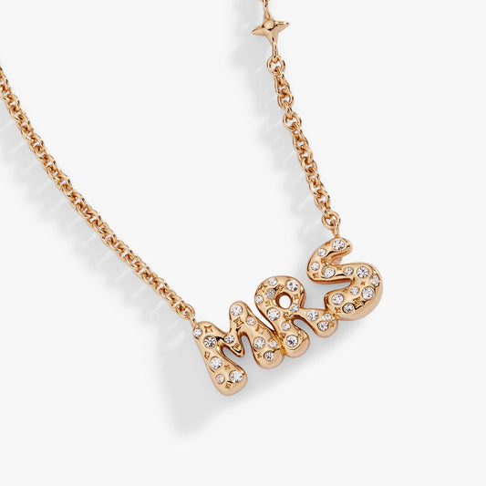'Mrs' Bubble Crystal Pendant Necklace - Hello Beautiful BoutiqueNecklacesALEX AND ANI