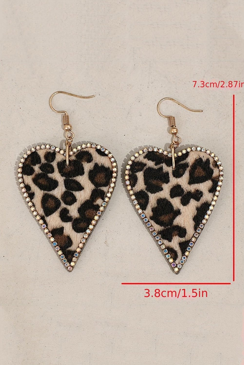Natalie Print Heart Shape Earrings - Hello Beautiful BoutiqueJewelryThreaded Pear