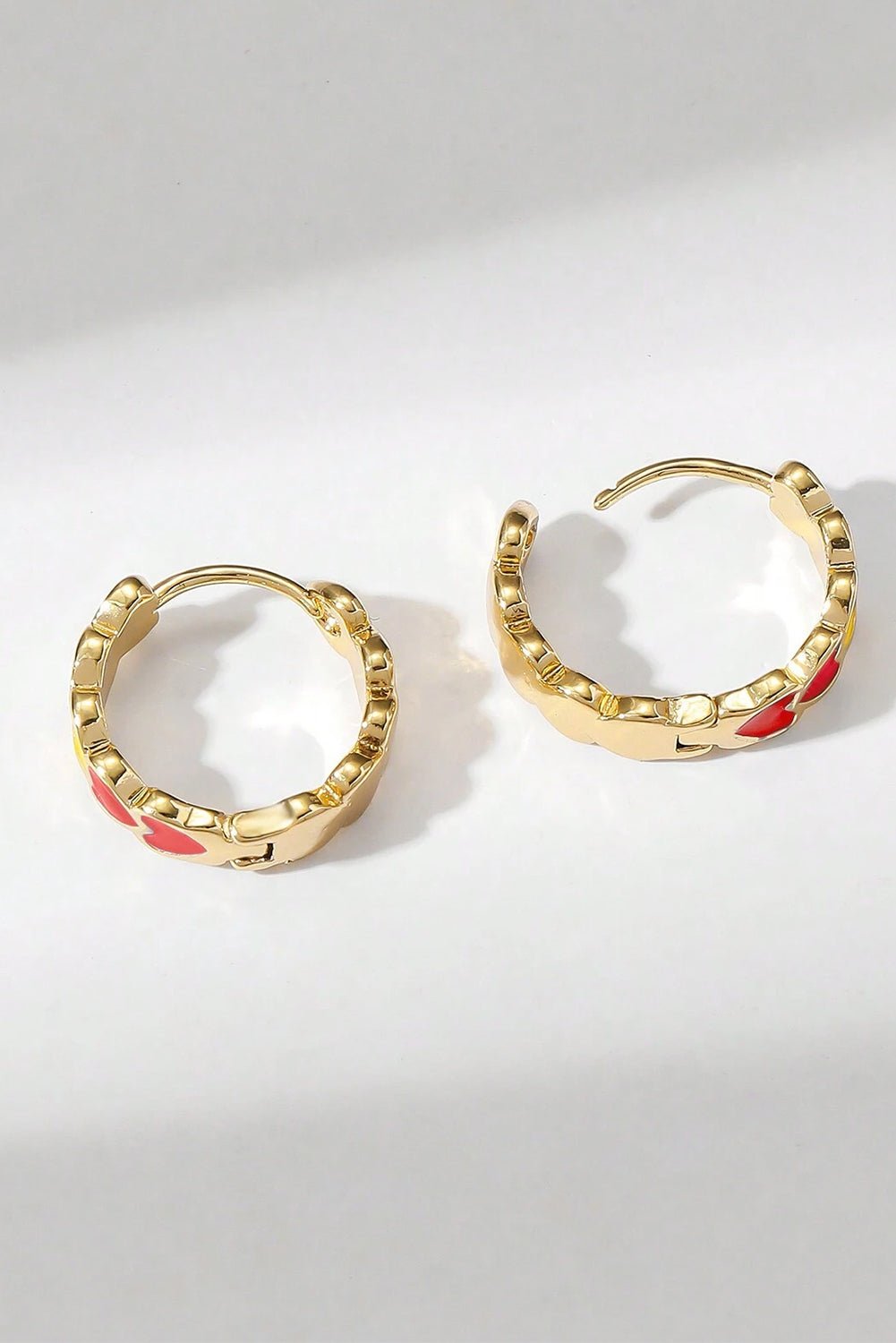 Red Heart Shape Small Hook Earrings - Hello Beautiful BoutiqueAccessories/JewelryThreaded Pear