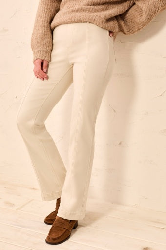 PULL ON PANT W/ FRT LEG SEAMS-BIRCH