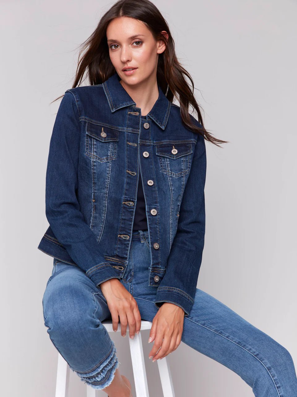 Stretch Denim Jacket - Hello Beautiful BoutiqueJacketCharlie B