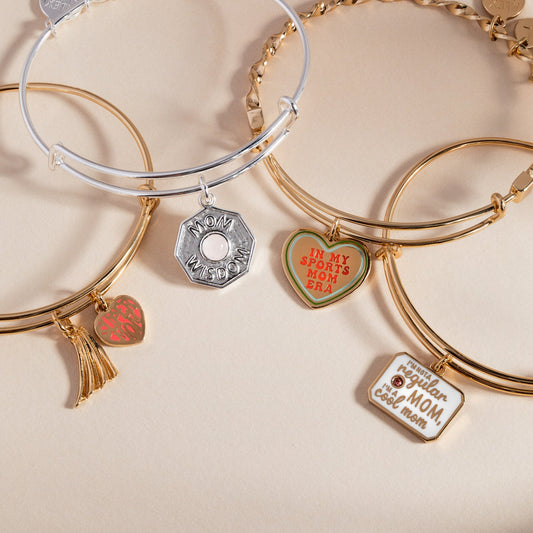 'Super Mom' Heart and Cape Charm Bangle - Hello Beautiful BoutiqueBraceletsALEX AND ANI