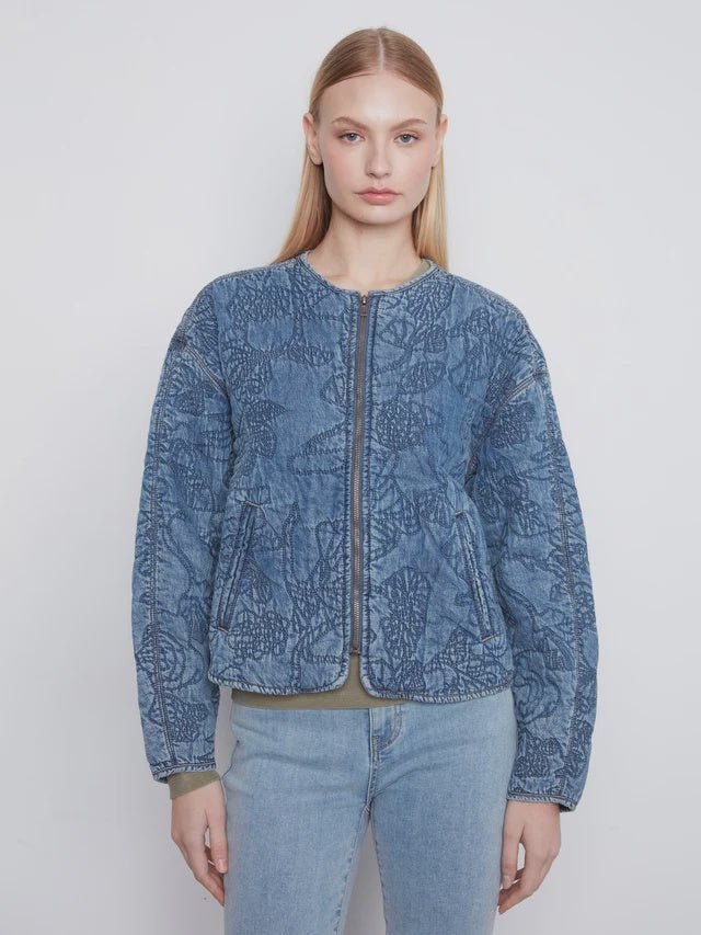 Tencel Denim Quilted Jacket C6409 - Hello Beautiful BoutiqueJacketCharlie B