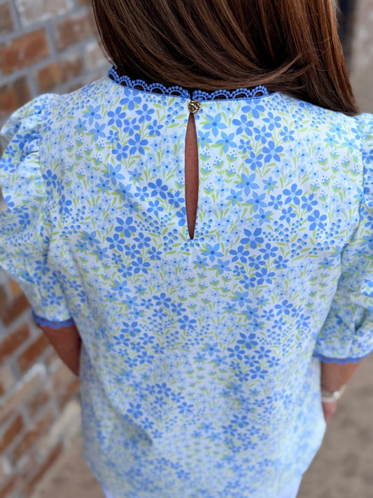 Thea Larkspur Fields Top - Hello Beautiful BoutiqueTopMary Square
