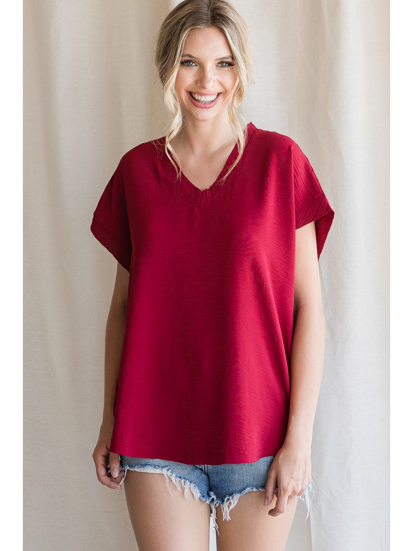 V Neck Uniform Shirt 10482 - Hello Beautiful BoutiqueTopJodifl