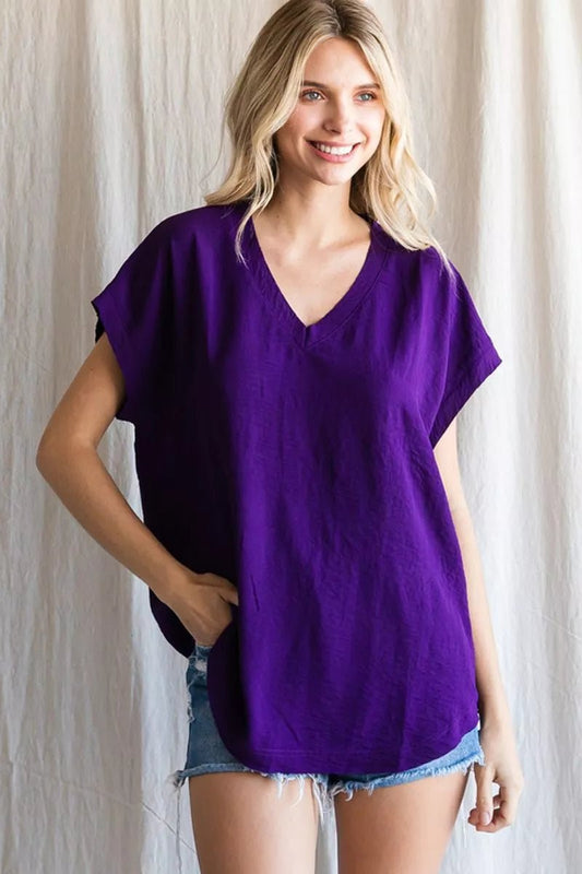 V Neck Uniform Shirt A10482 - Hello Beautiful BoutiqueTopJodifl