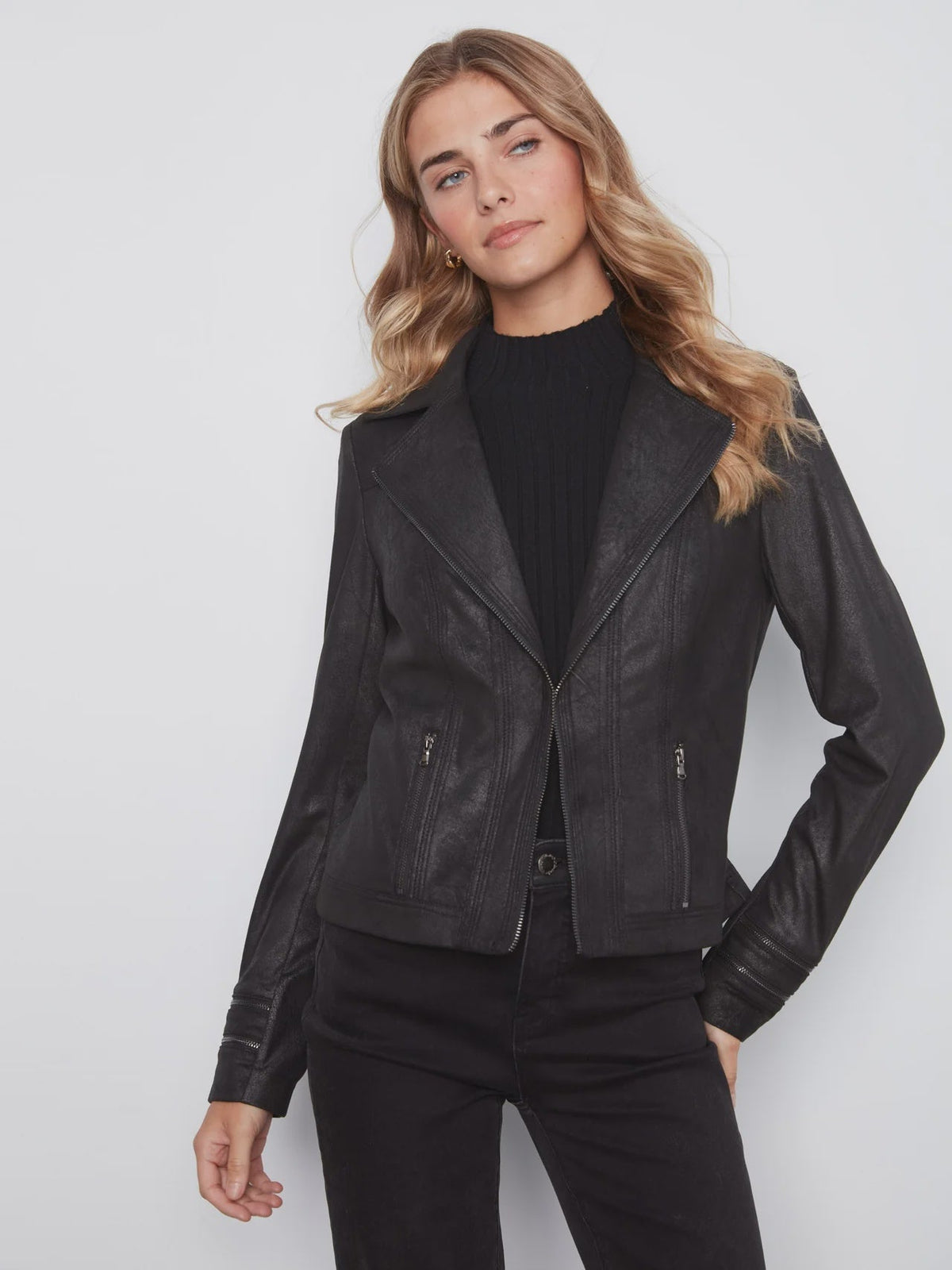 Vintage Inspired Faux Leather Jacket C6231 - Hello Beautiful BoutiqueJacketCharlie B