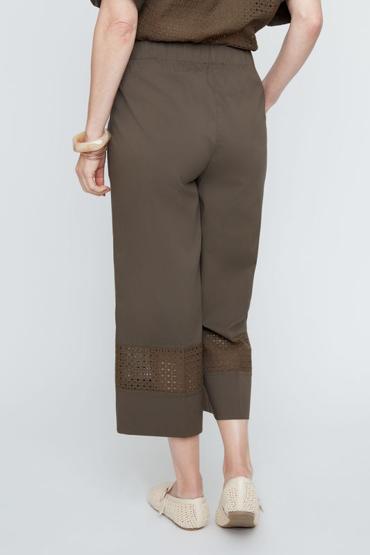 Woven Pant with Mesh Trim R11048 - Hello Beautiful BoutiquePantsRenuar