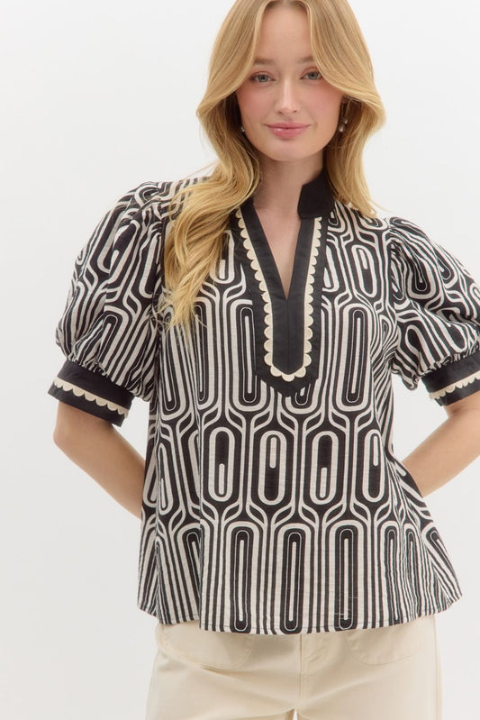 How to Rock a Stylish Abstract High Collar - Hello Beautiful Boutique