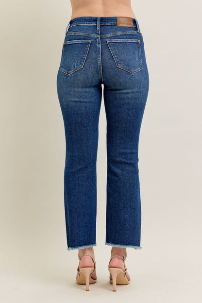 Judy Blue HW Dark Wash Kick Flare 88982