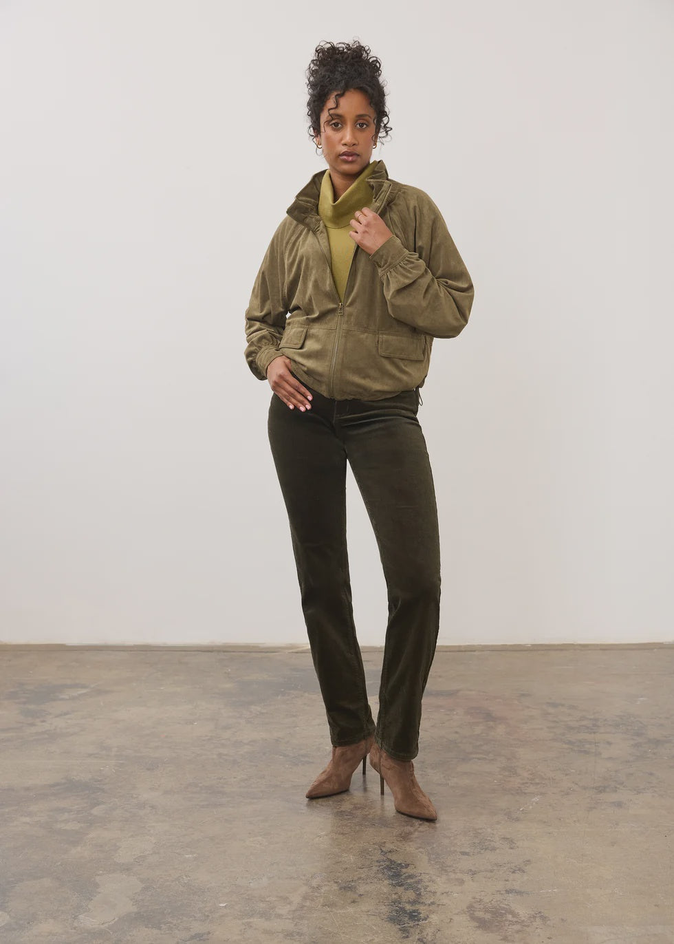 Cinched Hem Bomber Jacket 10073886