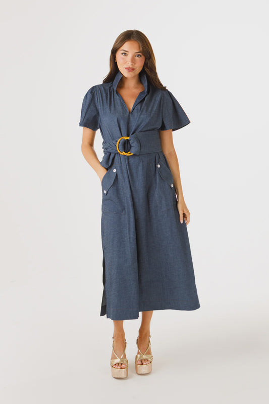 Gretchen Stretch Denim Dress