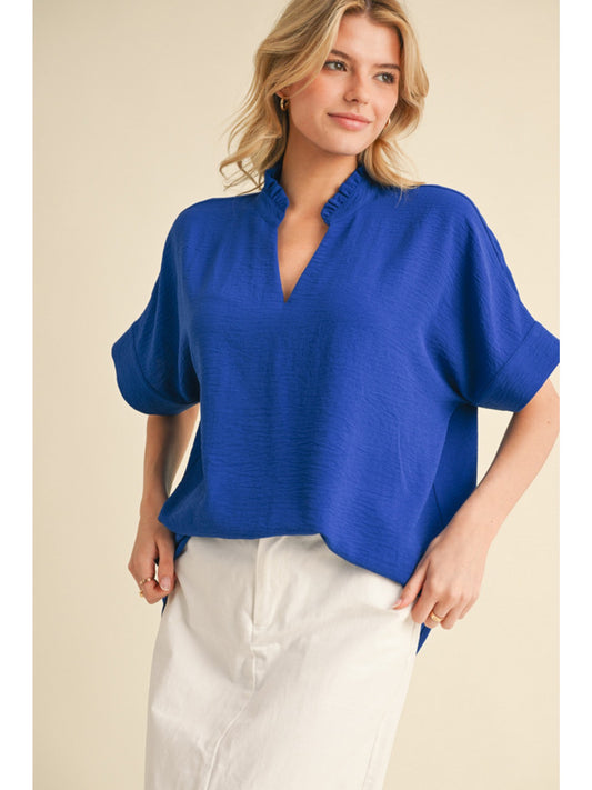 Top with Frilled Neck G13607