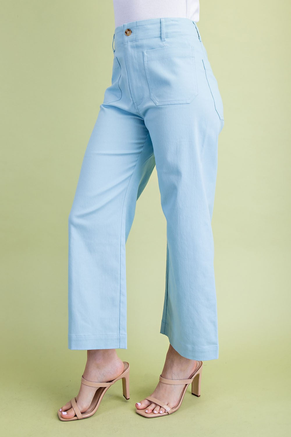 Ankle Cropped Denim Like Pant TG1175