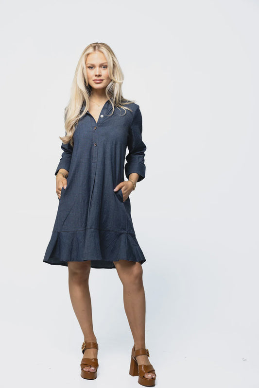 Sallie Stretch Denim Dress