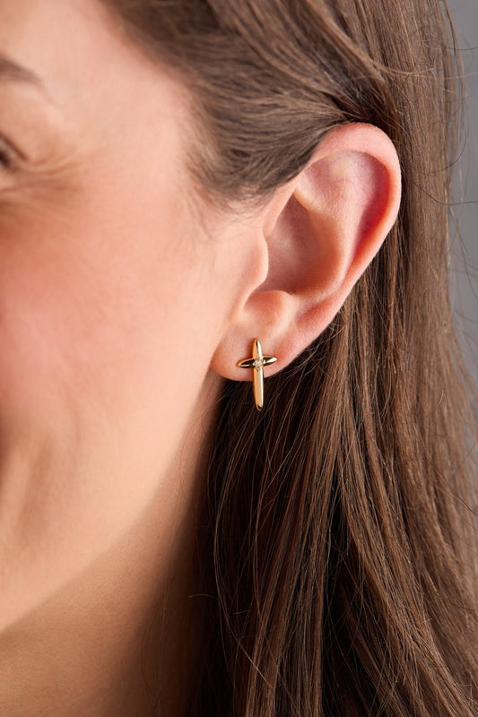 4:13 Cross Stud Earrings - Hello Beautiful BoutiqueEarringsALEX AND ANI