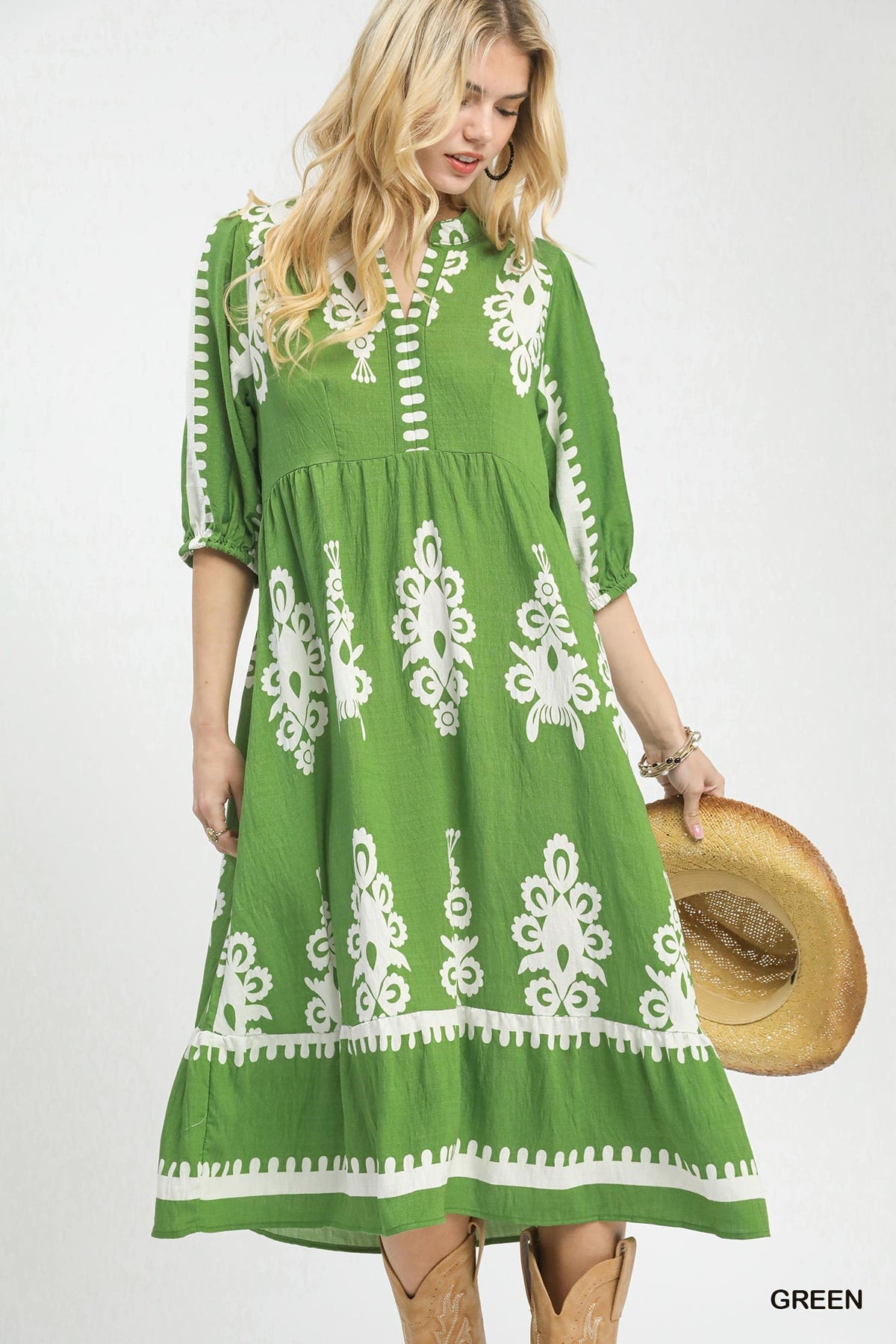 Abstract Midi Dress K9343