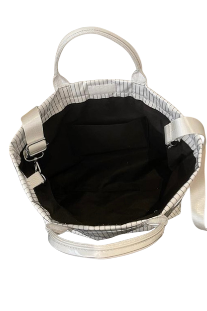 SC - Green Pinstripe TOTE BAG with Strap