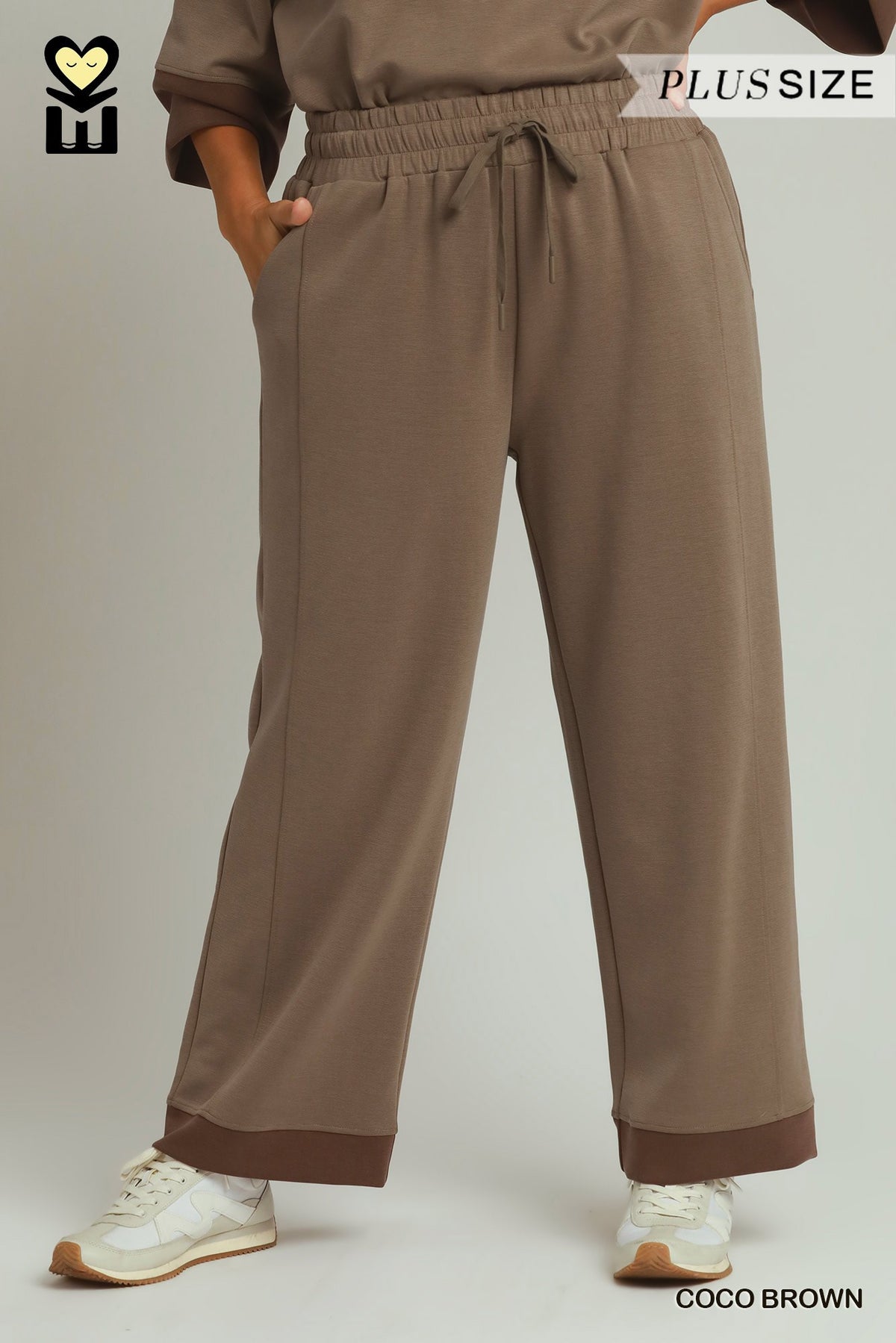 Modal & Tencel Colorblock Straight Pants
