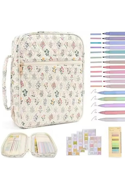 SC - ETA 7/22 - Faith Cream Floral Zipper Bible Cover