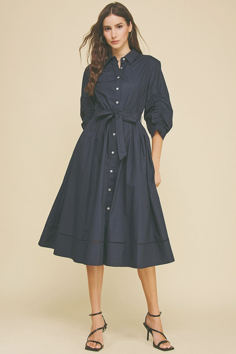 Button Down Midi Dress 6566D