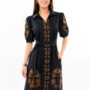 Uncle Frank Placket Embroidered Dress 73697